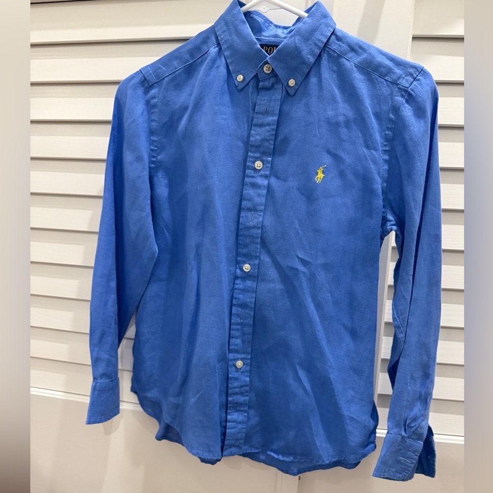 Polo by Ralph Lauren Men's Blue Button Down Shirt